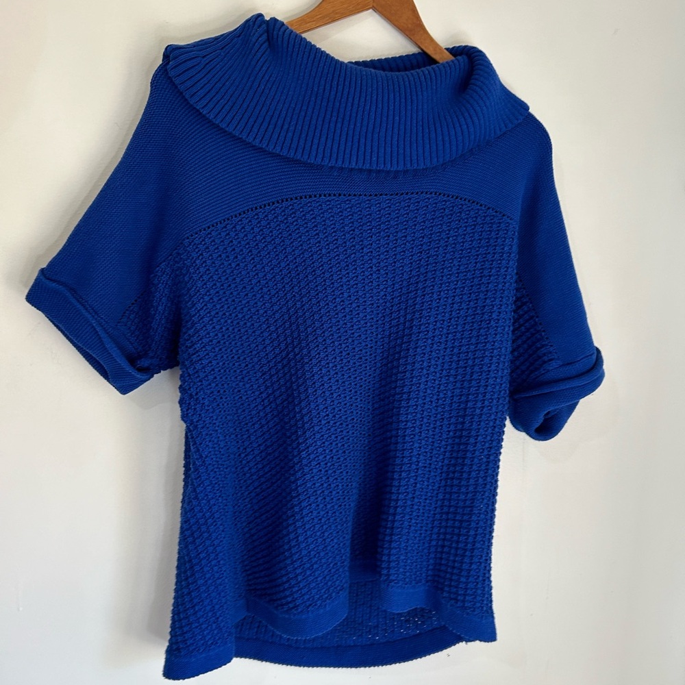 Coldwater Creek Royal Blue Cowl Neck Sweater